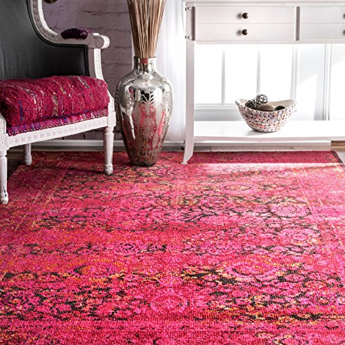 nuLOOM Vintage Shuler Area Rug, 7' 10" x 11', Cherry Pink