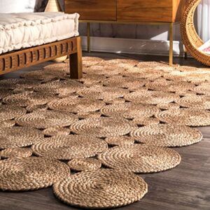 nuloom hand woven drusilla area rug, 5' x 8', natural