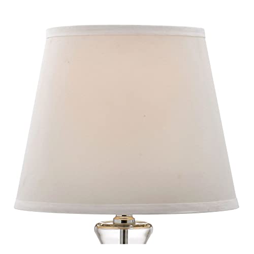 Catalina 19896-001 Transitional Teardrop Clear Glass Table Lamp, 18, White