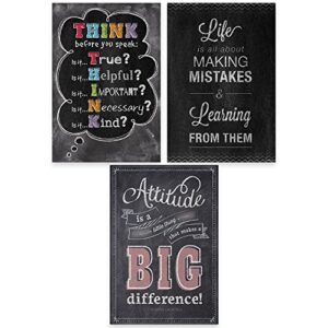 creative teaching press think positive inspire u 3-poster pack (7486)