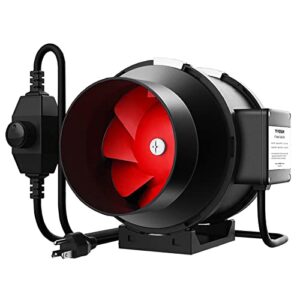vivosun t6 6 inch 390 cfm inline duct fan with variable speed controller hvac blower for ventilation