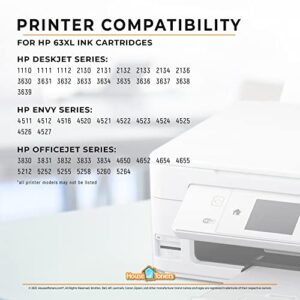 Houseoftoners Compatible Ink Cartridge Replacement for HP 63XL Ink Cartridges Color, Envy 4520 Deskjet 1112 2130 3630 3631 3632 Officejet 3830 4650 4655 5212 (1 Color)