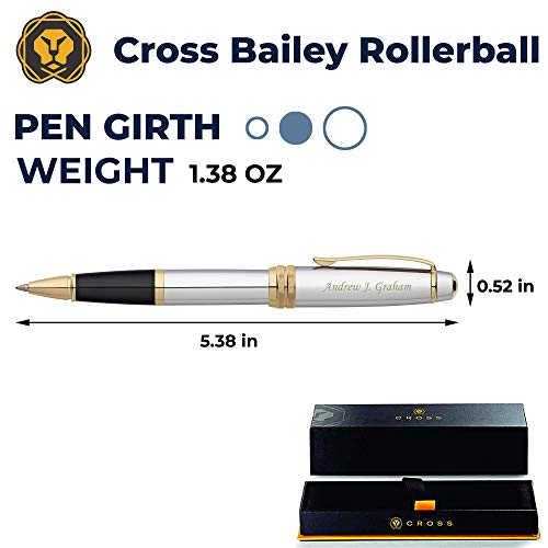 Dayspring Pens Engraved Cross Pen | Personalized Cross Bailey Medalist Rollerball Gift Pen - Custom Engraved Fast for a Unique, Functional Personalized Gift.