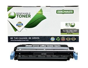 renewable toner compatible toner cartridge replacement for hp 645a c9730a laser printers 5500 5550 (black)