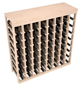 wine racks america® living series table top wine rack - durable and modular wine storage system, pine unstained - holds 64 bottles