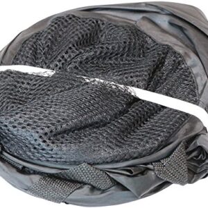 2 Pack - SimpleHouseware Mesh Pop-Up Laundry Hamper Basket with Side Pocket, Black