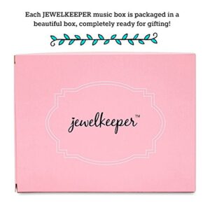 Jewelkeeper Girl's Musical Jewelry Storage Box with Spinning Ballerina, Pink Design, Swan Lake Tune