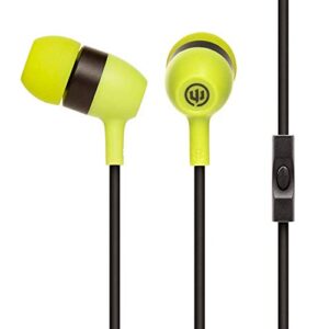 wicked audio drive 600cc earbuds with enhanced bass, (green)