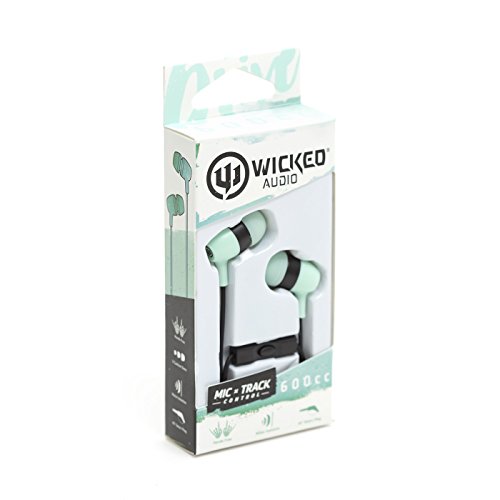 Wicked Audio Drive 600cc Earbuds with Enhanced Bass, (Mint)
