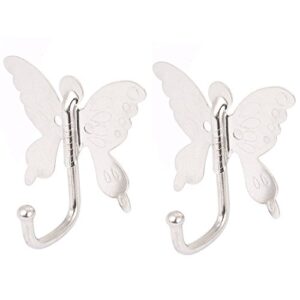 uxcell bathroom butterfly style wall mounted cloth towel hook hanger 2pcs