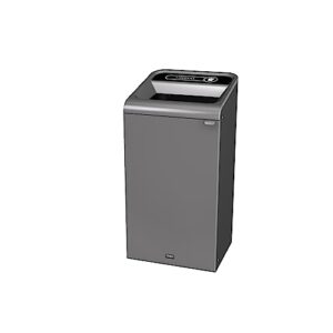 rubbermaid commercial products configure landfill trash can, 23-gallon, grey, indoor/outdoor waste container set for office/malls/schools/restaurants