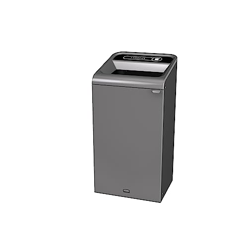 Rubbermaid Commercial Products Configure Landfill Trash Can, 23-Gallon, Grey, Indoor/Outdoor Waste Container Set for Office/Malls/Schools/Restaurants