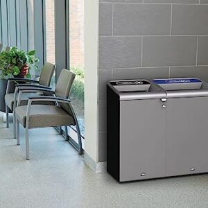 Rubbermaid Commercial Products Configure Landfill Trash Can, 23-Gallon, Grey, Indoor/Outdoor Waste Container Set for Office/Malls/Schools/Restaurants