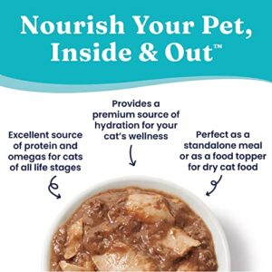 Solid Gold Wet Cat Food Shreds in Gravy - Canned Cat Food Made w/Real Tuna for Cats of All Ages - Five Oceans Grain Free Cat Wet Food for Sensitive Stomach & Overall Wellness - 16ct/6oz Can