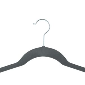 Simplify Extra Wide 21” Velvet Coat Hangers | 6 Pack | Slim Design | Heavy Duty | Holds 10 Pounds | Closet Organization | Shirt & Clothes | Grey