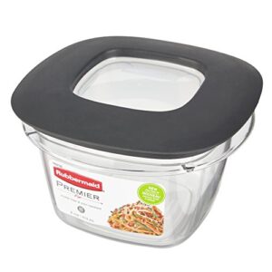 Rubbermaid Premier Easy Find Lids Food Storage Containers, 2 Cup, Gray