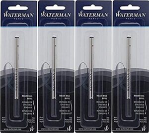 waterman(r) refill, rollerball, fine point, 0.5 mm, black (4-pack)