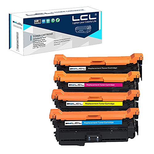 LCL Remanufactured Toner Cartridge Replacement for HP 507X 507A CE400X CE400A CE401A CE402A CE403A M551 M551XH M575f M575c M575dn M570dw (4-Pack Black Cyan Magenta Yellow)