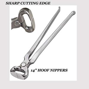 Hoof Nipper 14" Vanadium Steel Farrier Tool in Dull Finish