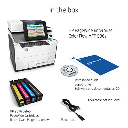 HP PageWide Enterprise Color Flow 586z Multifunction Duplex Printer with HP EveryPage and Pull-Out Keyboard (G1W41A)