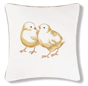 c&f home chicks embroidered easter pillow 18 x 18 yellow
