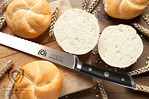 Dalstrong Serrated Bread Knife - 10 inch - Gladiator Series Elite - Forged High-Carbon German Steel - G10 Handle Kitchen Knife - Sheath Included - Razor Sharp Slicer - Slicing Knife - NSF Certified