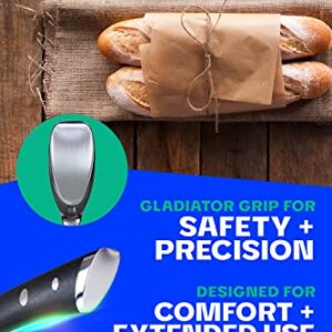 Dalstrong Serrated Bread Knife - 10 inch - Gladiator Series Elite - Forged High-Carbon German Steel - G10 Handle Kitchen Knife - Sheath Included - Razor Sharp Slicer - Slicing Knife - NSF Certified