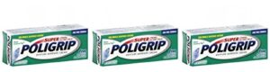 super poligrip denture adhesive cream 0.75 oz travel size (pack of 3)