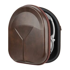geekria shield headphones case for on-ear/over-ear headphones, replacement hard shell travel carrying bag with cable storage, compatible with bose qc45, qc35iigaming, qc35ii, qc35 headsets (brown)