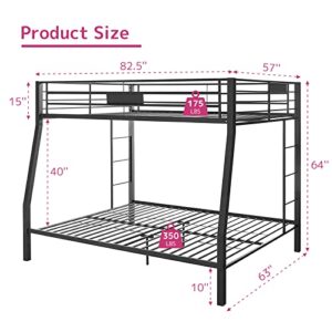 ACME FURNITURE Limbra Full XL/Queen Bunk Bed - 38005 - Sandy Black.