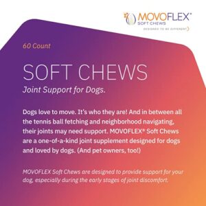 MOVOFLEX Joint Support Soft Chews for Medium Dogs (60 Count) | Veterinarian Formulated, Gluten-Free
