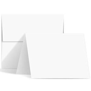 greeting cards set – 4.25 x 5.5 blank white cardstock and a2 envelopes perfect for business, invitations, bridal shower, birthday, interoffice, invitation letter, weddings and all occasion – set of 25