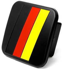 german flag trailer hitch cover tube plug insert fits 2" receivers