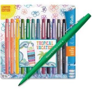 Paper Mate 1928605 Point Guard Flair Bullet Point Stick Pen, Assorted Colors, 7Mm, 12/Set (Pap1928605)