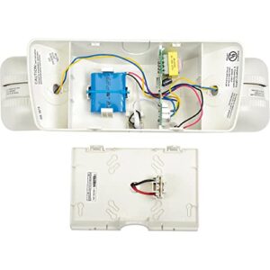 Global Industrial 2 Head Square LED Emergency Unit w/Adjustable Optics and Ni-Cad Battery Backup