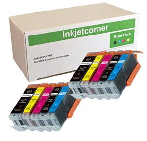 inkjetcorner compatible ink cartridges replacement for mg5720 mg6820 mg5721 mg5722 mg6821 mg6822 (10 pack)