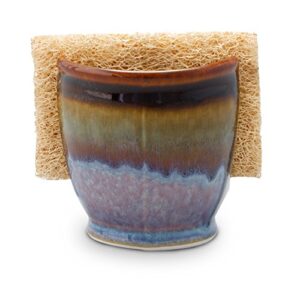 georgetown pottery sponge holder - hamada & purple