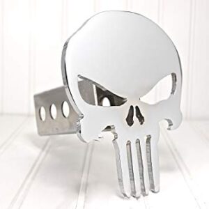 Custom Hitch Covers 12779-Chrome Punisher Skull Hitch Cover, 2"