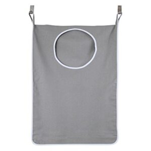 Urban Mom Door Hanging Laundry Hamper with Stainless Steel Hooks (Gray)