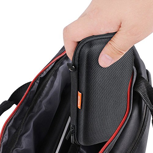 GLCON Portable Protection Hard EVA Case for External Battery,Cell Phone,GPS,Hard Drive,USB Charging Cable,Carrying Bag Mesh Inner Pocket,Zipper Enclosure,Durable Exterior,Universal Travel Pouch Bag