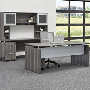 Mayline MNDS72LGS Medina Straight Edge Desk, 72 in, Gray Steel