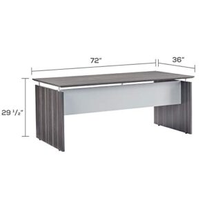 Mayline MNDS72LGS Medina Straight Edge Desk, 72 in, Gray Steel