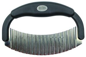 tablecraft h6610 crinkle cutter single blade with plastic handle, small, black