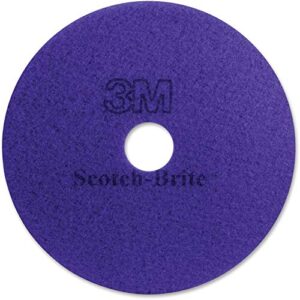 3m 23894 diamond floor pads, 20-inch diameter, purple, 5/carton