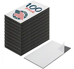self adhesive business card magnets 100 pack, peel and stick, value pack of 100 | great promotional product | for business students, professionals, adults