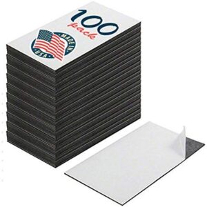 Self Adhesive Business Card Magnets 100 Pack, Peel and Stick, Value Pack of 100 | Great Promotional Product | for Business Students, Professionals, Adults