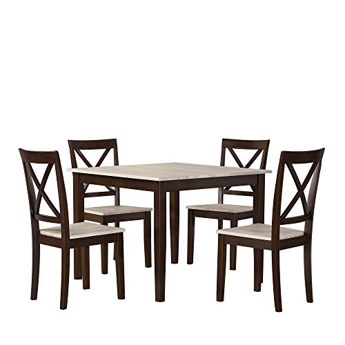 DHP Sunnybrook 5-Piece Dining Set, Espresso