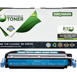 Renewable Toner Compatible Toner Cartridge Replacement for HP 645A C9731A for Laserjet 5500 5550 (Cyan)