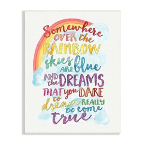 stupell industries somewhere rainbow wall plaque, 10x15, multi-color