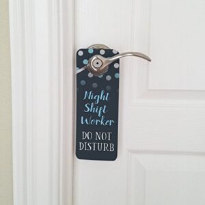 GRAPHICS & MORE Night Shift Worker Do Not Disturb Plastic Door Knob Hanger Sign
